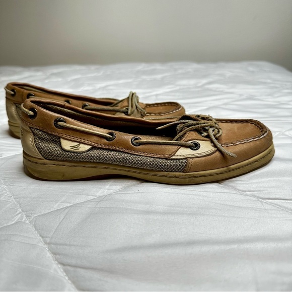 Sperry Top-Sider Womens‎ Leather Textile Boat Shoes Loafers Sz US 6 M - Picture 1 of 8
